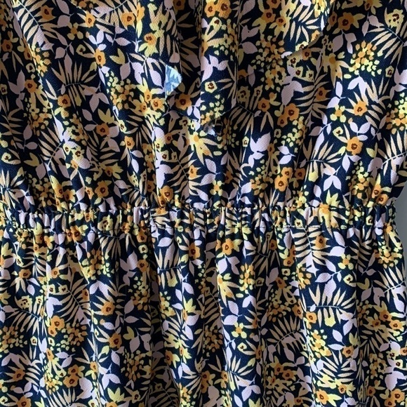 Mango Floral Boho Frill  Neckline Romper Size XXS - Picture 7 of 17